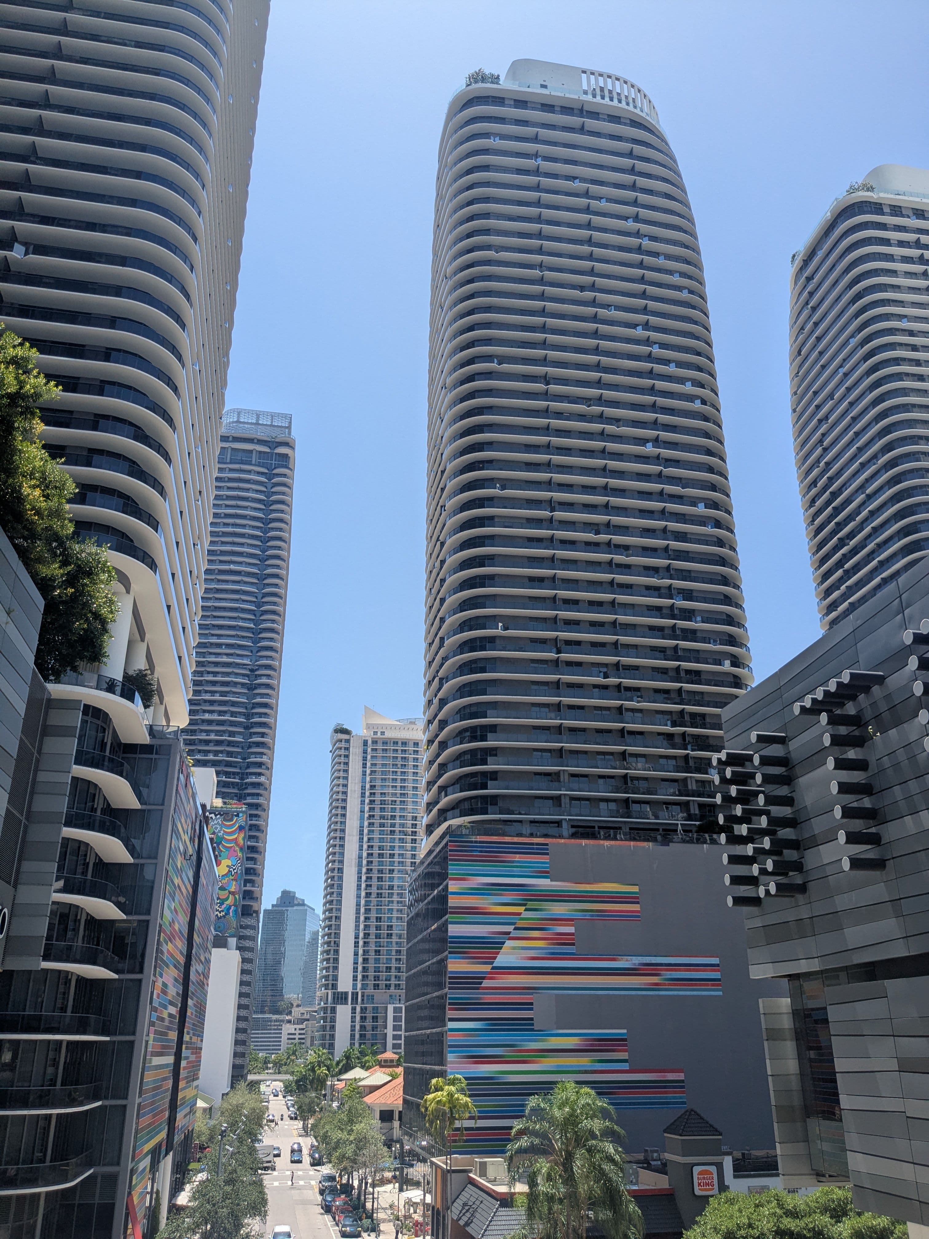 Urban commercial district representing retail properties
